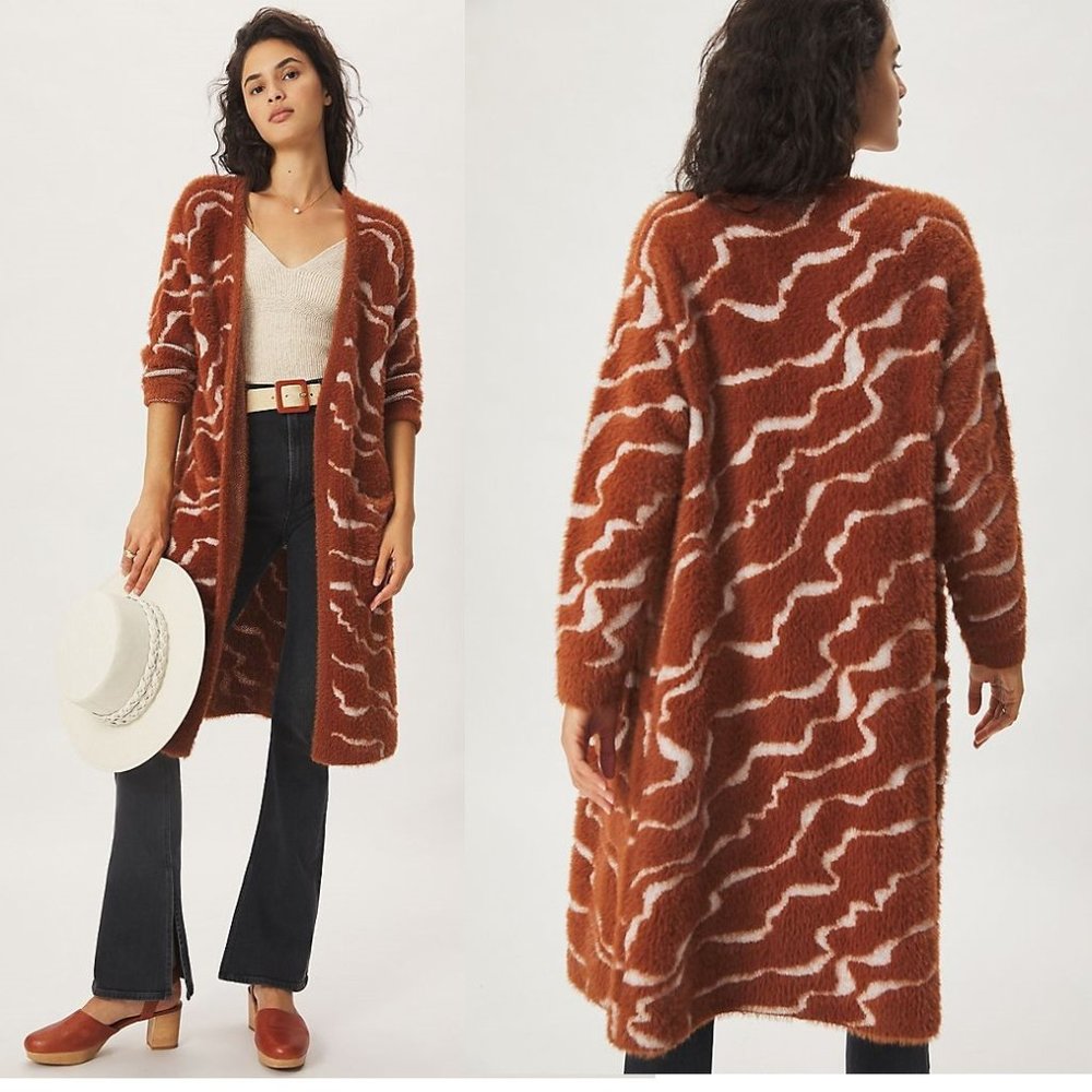 Anthropologie Heddie Eyelash Cardigan